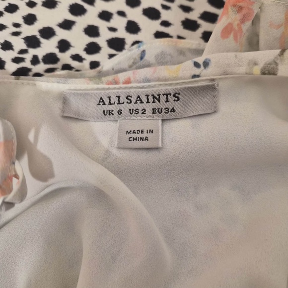 All Saints Jasmine Juni Playsuit Flowy Romantic Coastal Boho Twee Romper US 2 - Picture 5 of 6